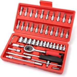 46Pcs 1/4" Dr. Socket Set